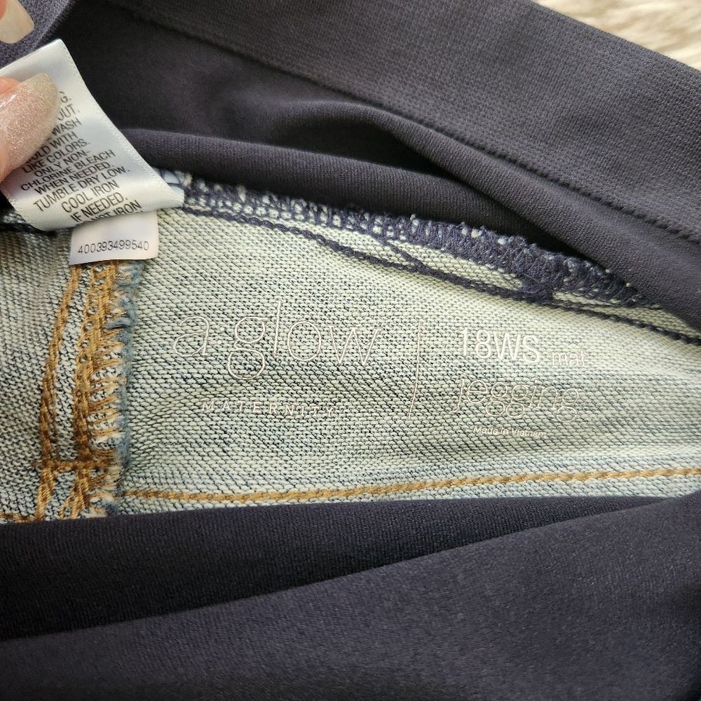 a:glow 18WS Maternity Leggings with Belly Band - Picture 5 of 10
